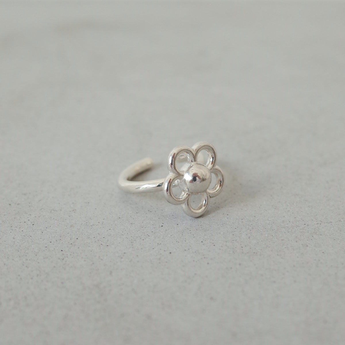Openwork Flower Ear Cuff