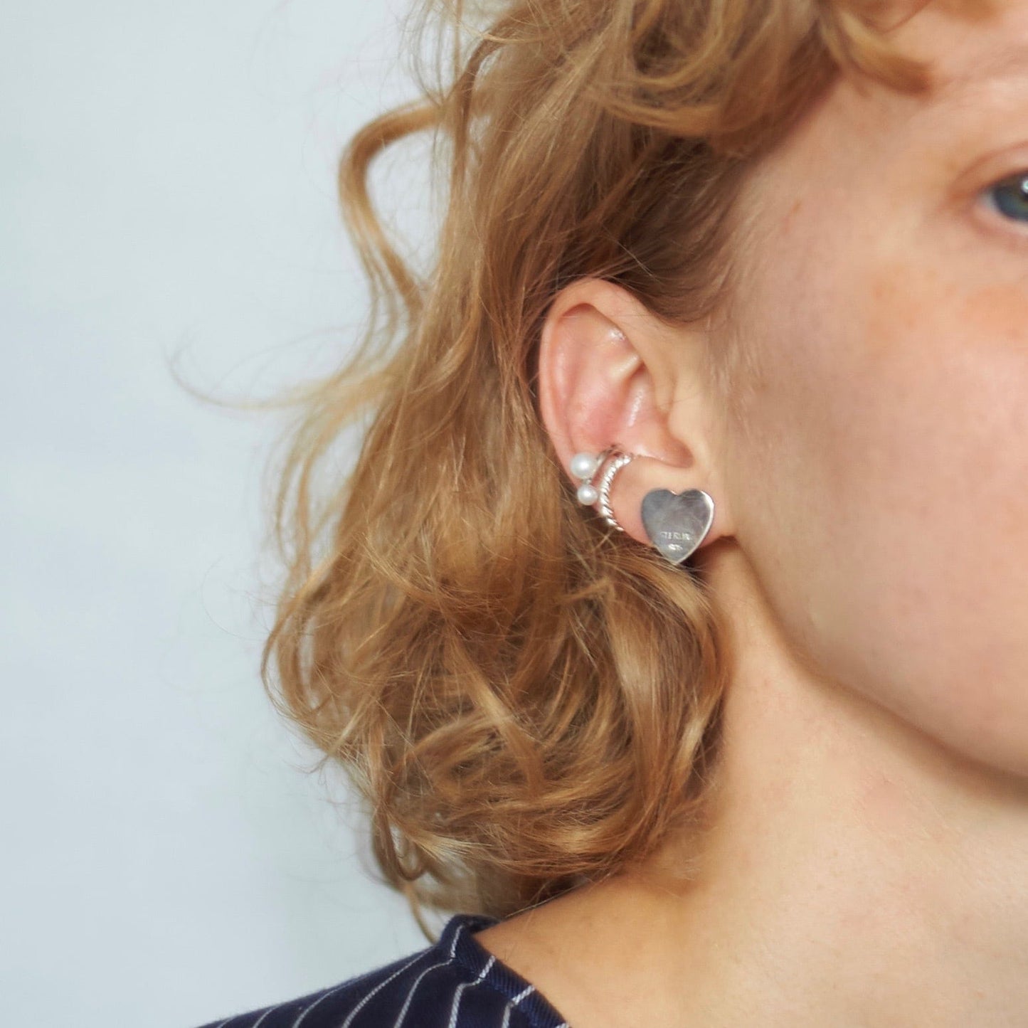 Double Pearl&Twist Ear Cuff
