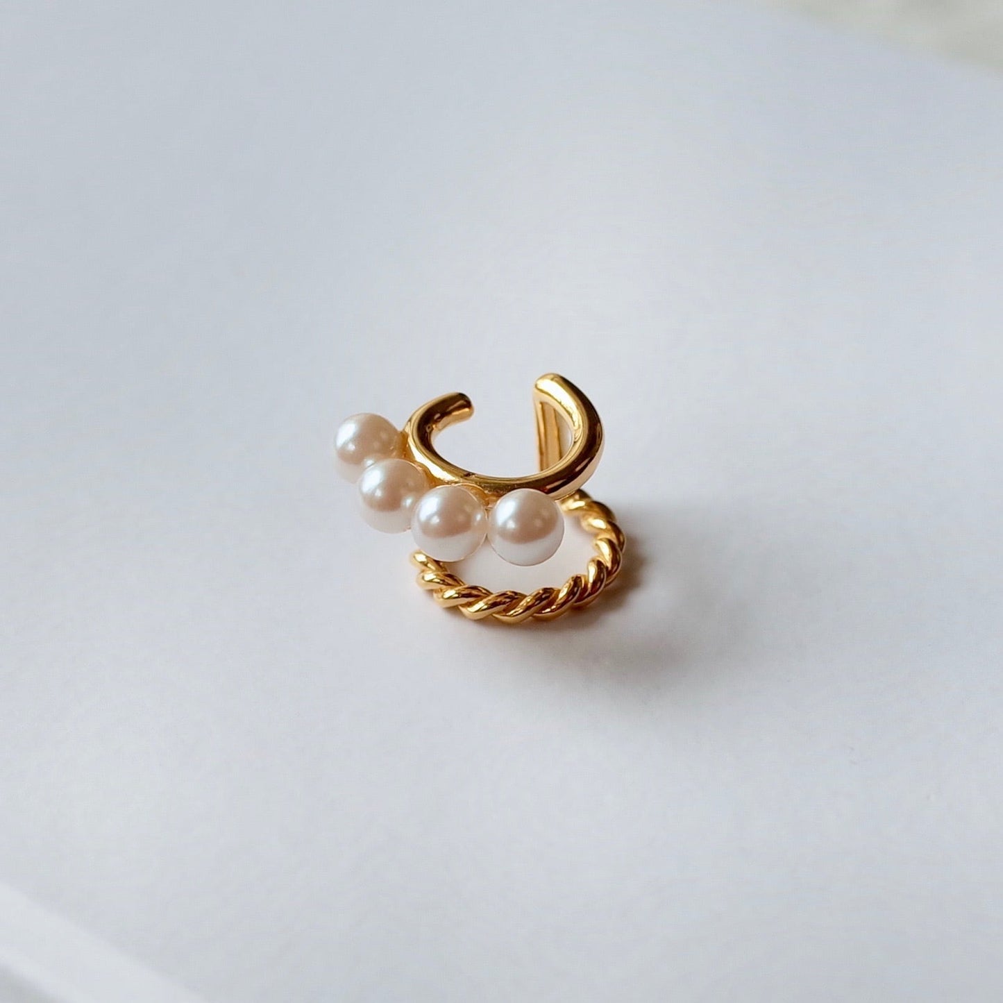 Quad Pearl&Twist Ear Cuff