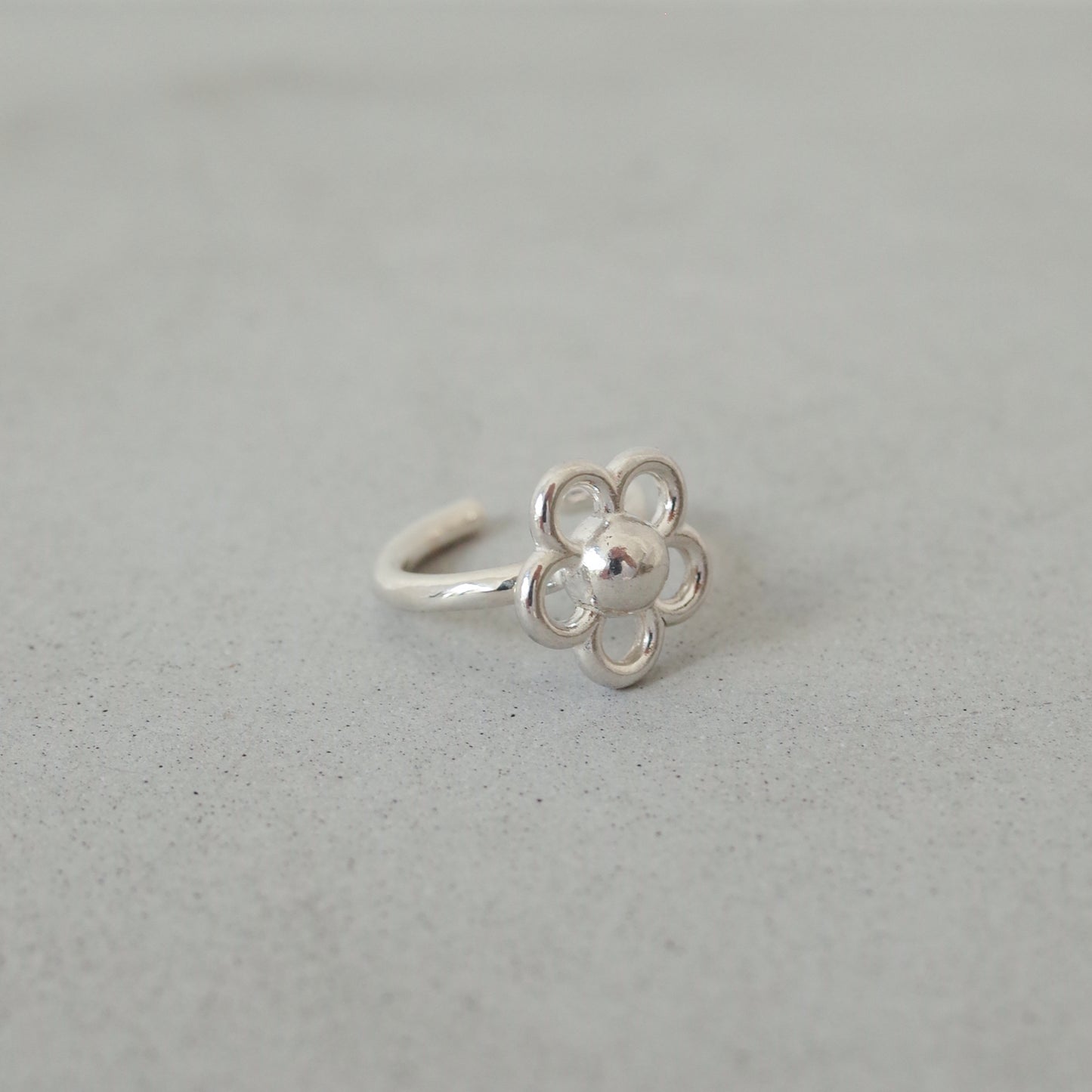 Openwork Flower Ear Cuff