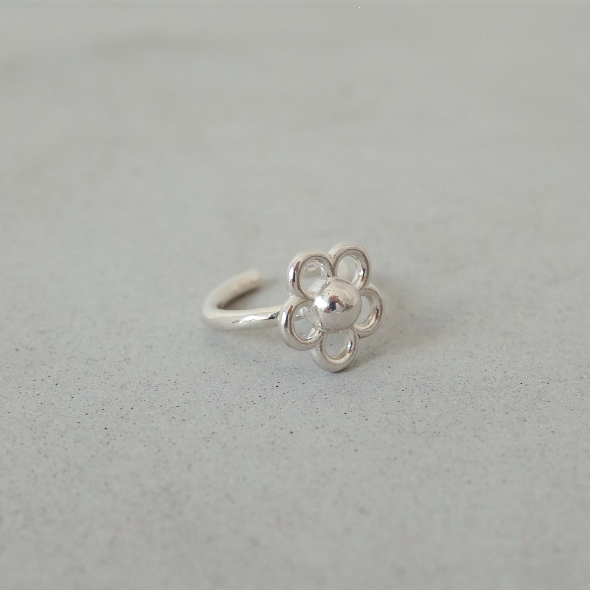 Openwork Flower Ear Cuff
