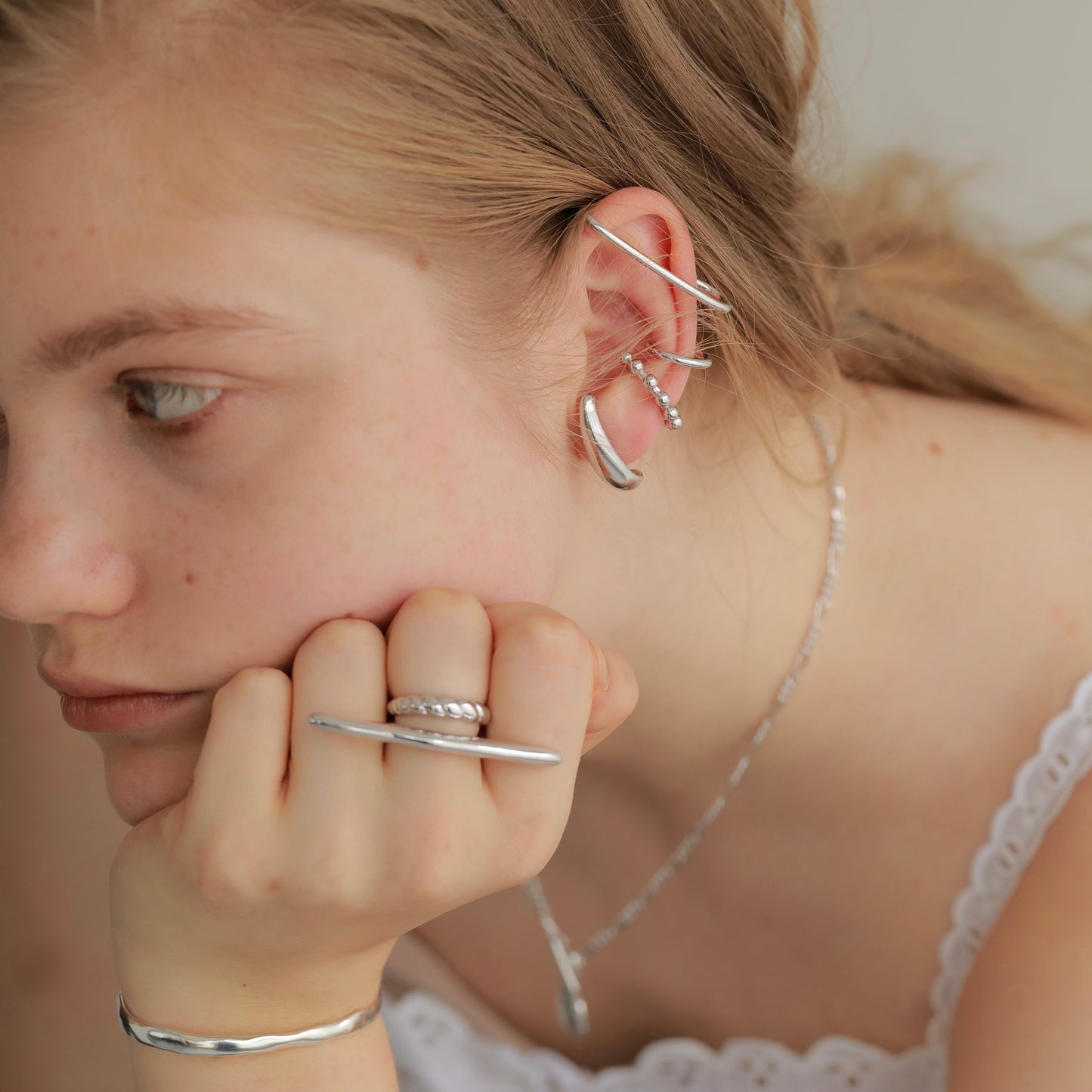Eight Ball Ear Cuff