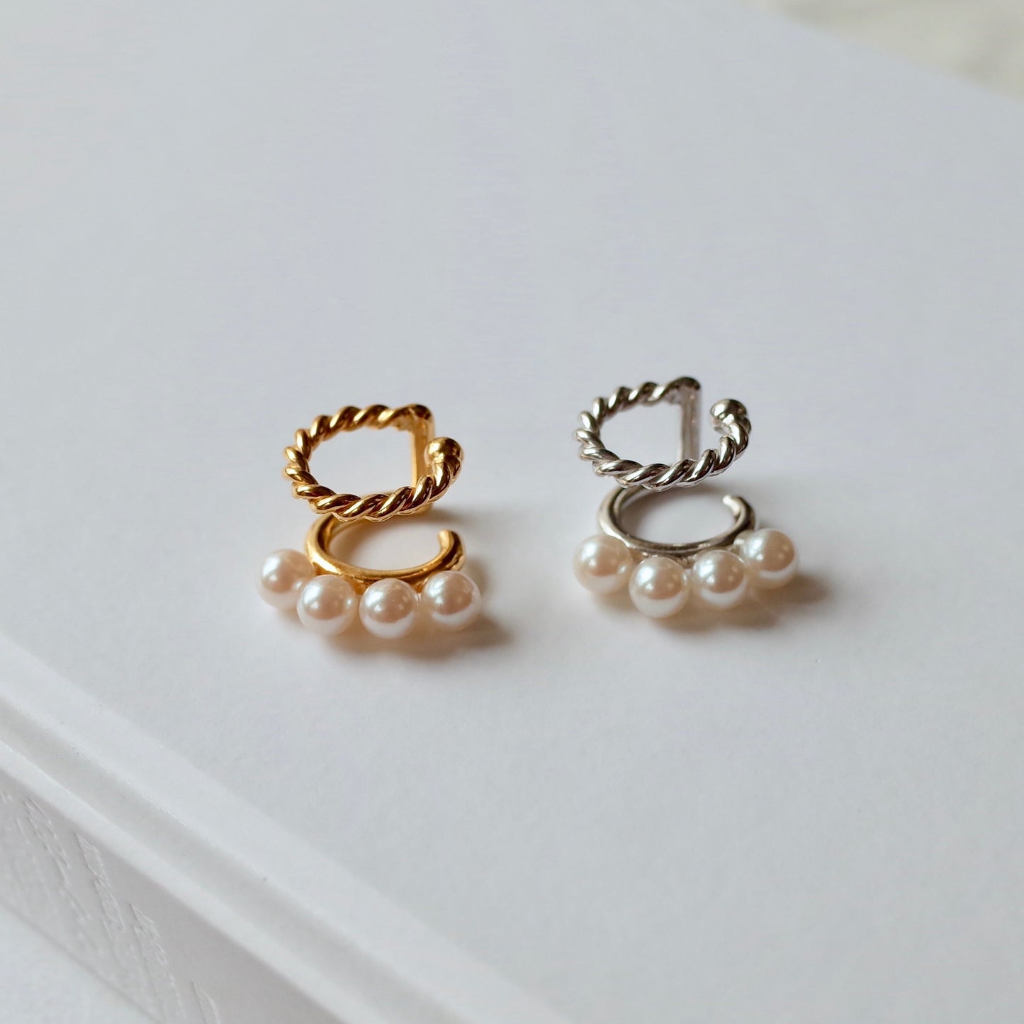 Quad Pearl&Twist Ear Cuff