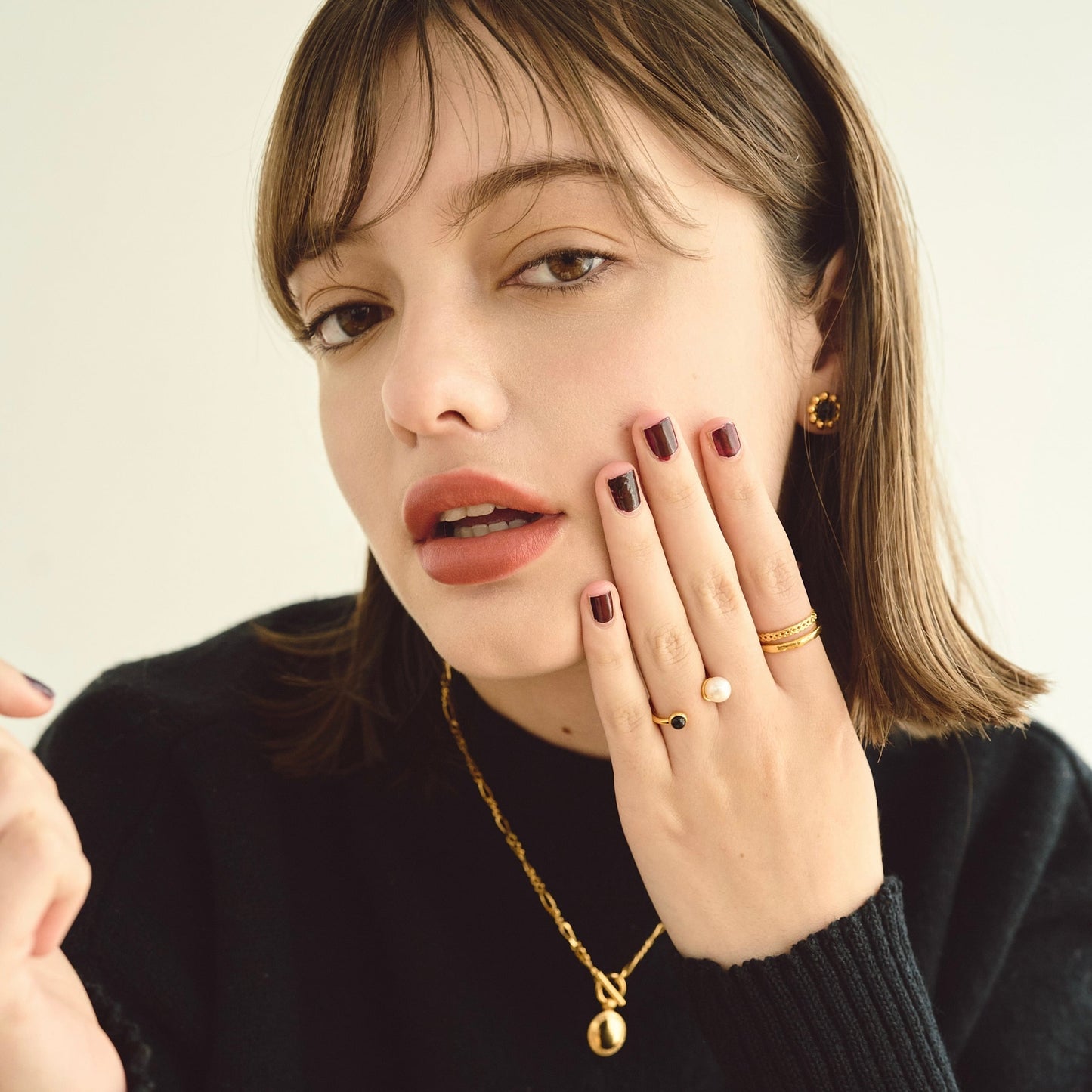 Stone Pearl Ring