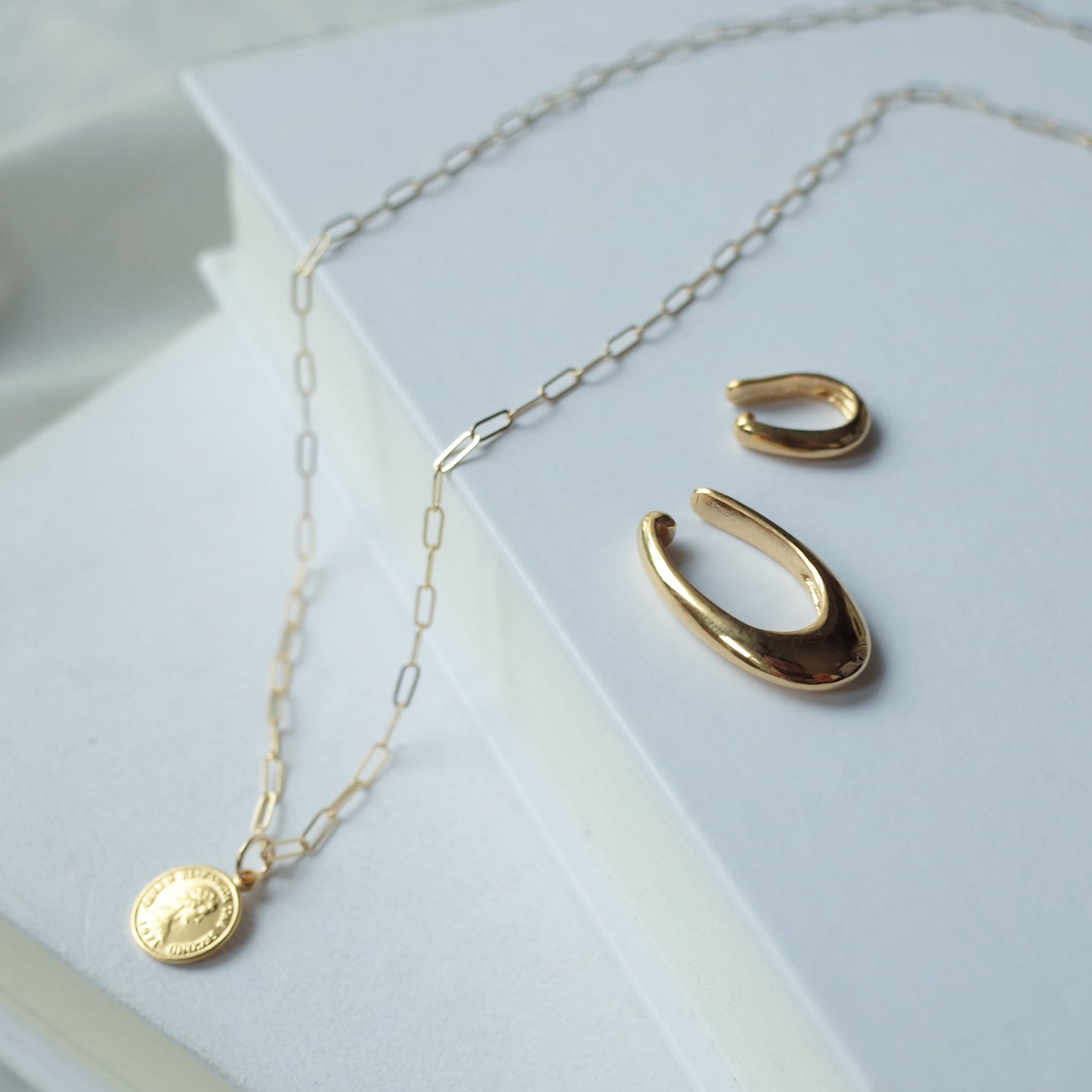K14GF Coin Charm Necklace
