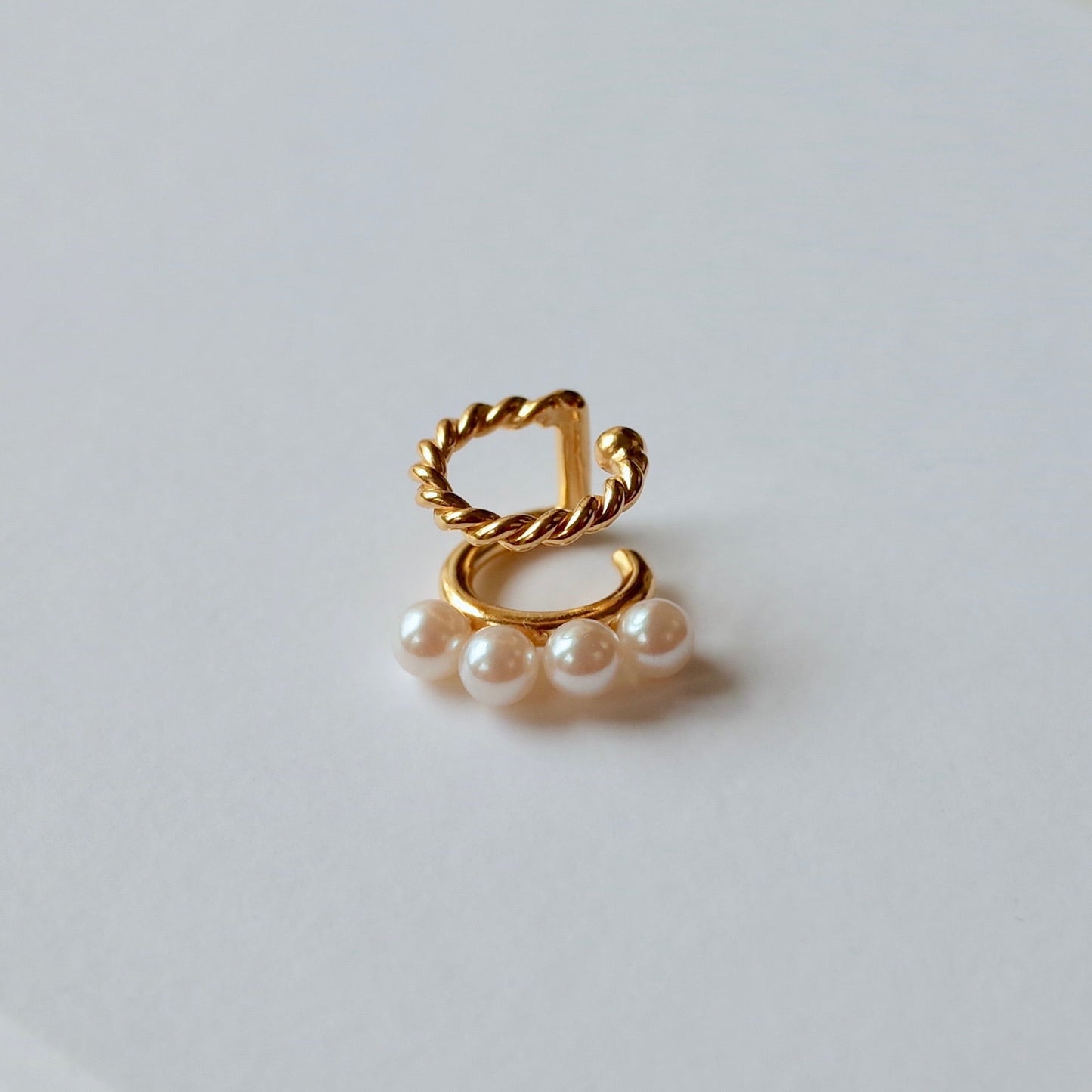 Quad Pearl&Twist Ear Cuff