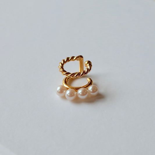 Quad Pearl&Twist Ear Cuff