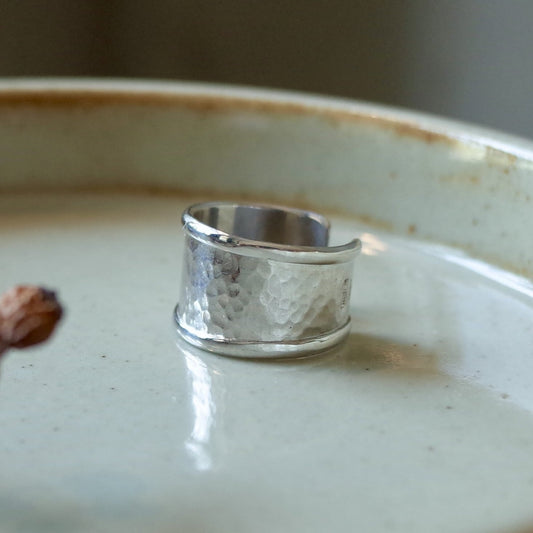 Hand Clapped Plate Ring