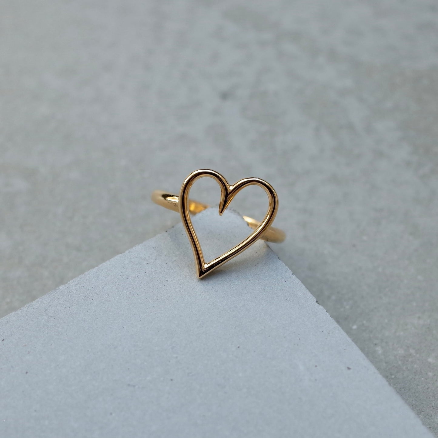 Asymmetry Heart Ring