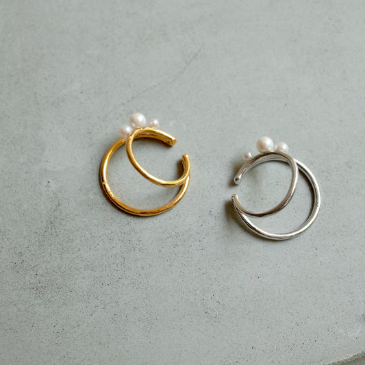 Two Strands Pearl Ear Cuff