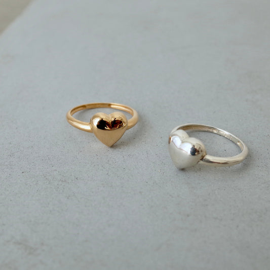 Small Round Heart Ring