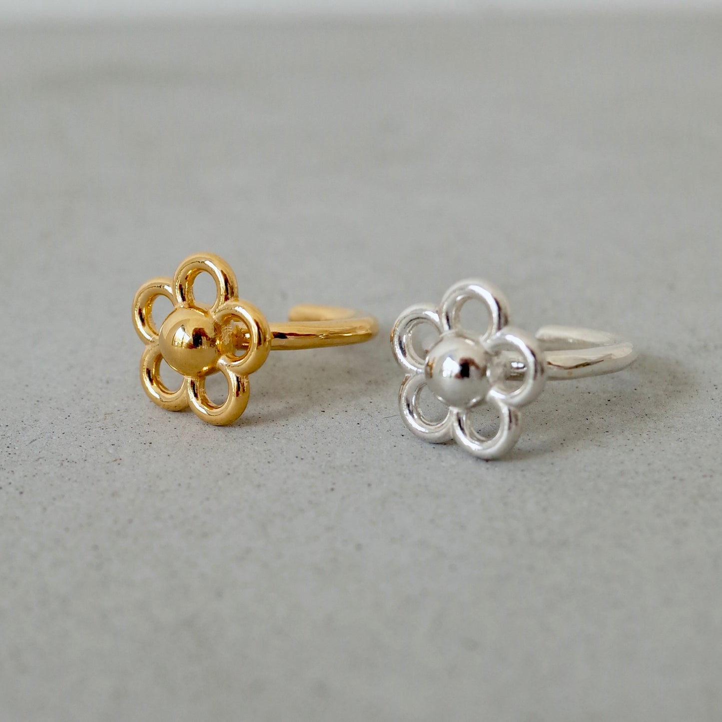 Openwork Flower Ear Cuff