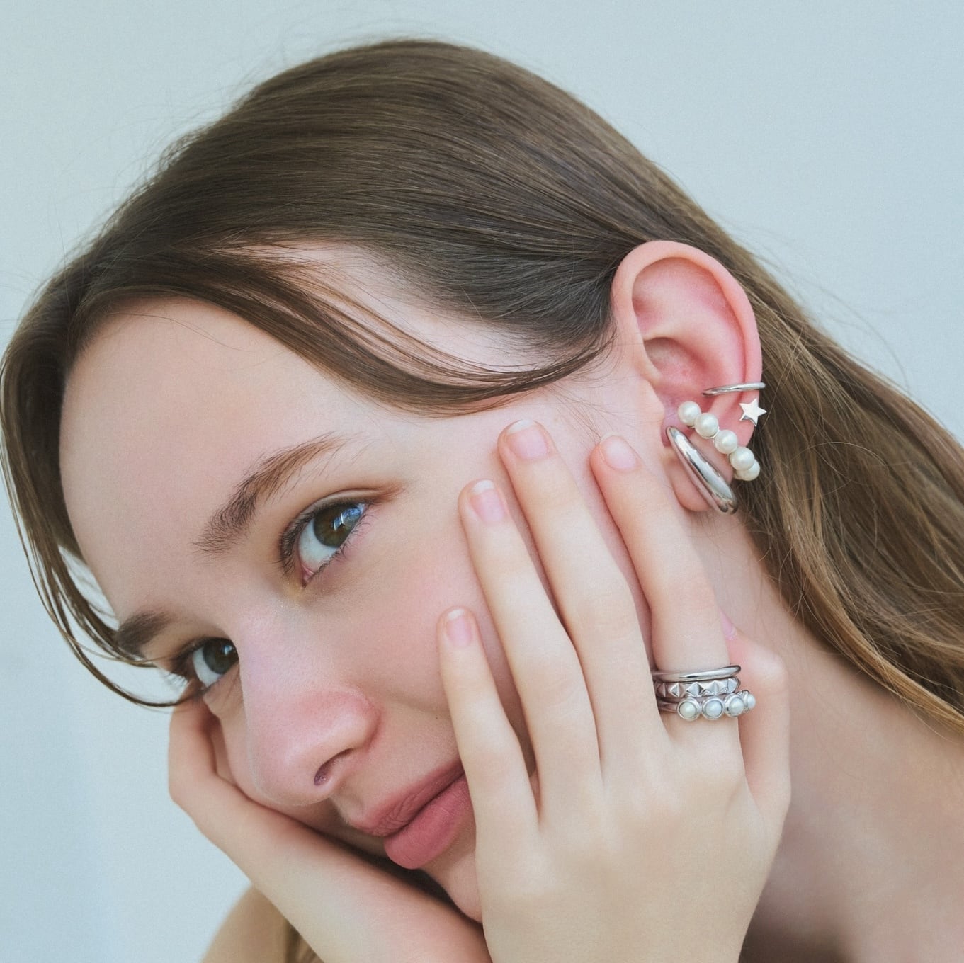 Seven Pearl Ear Cuff