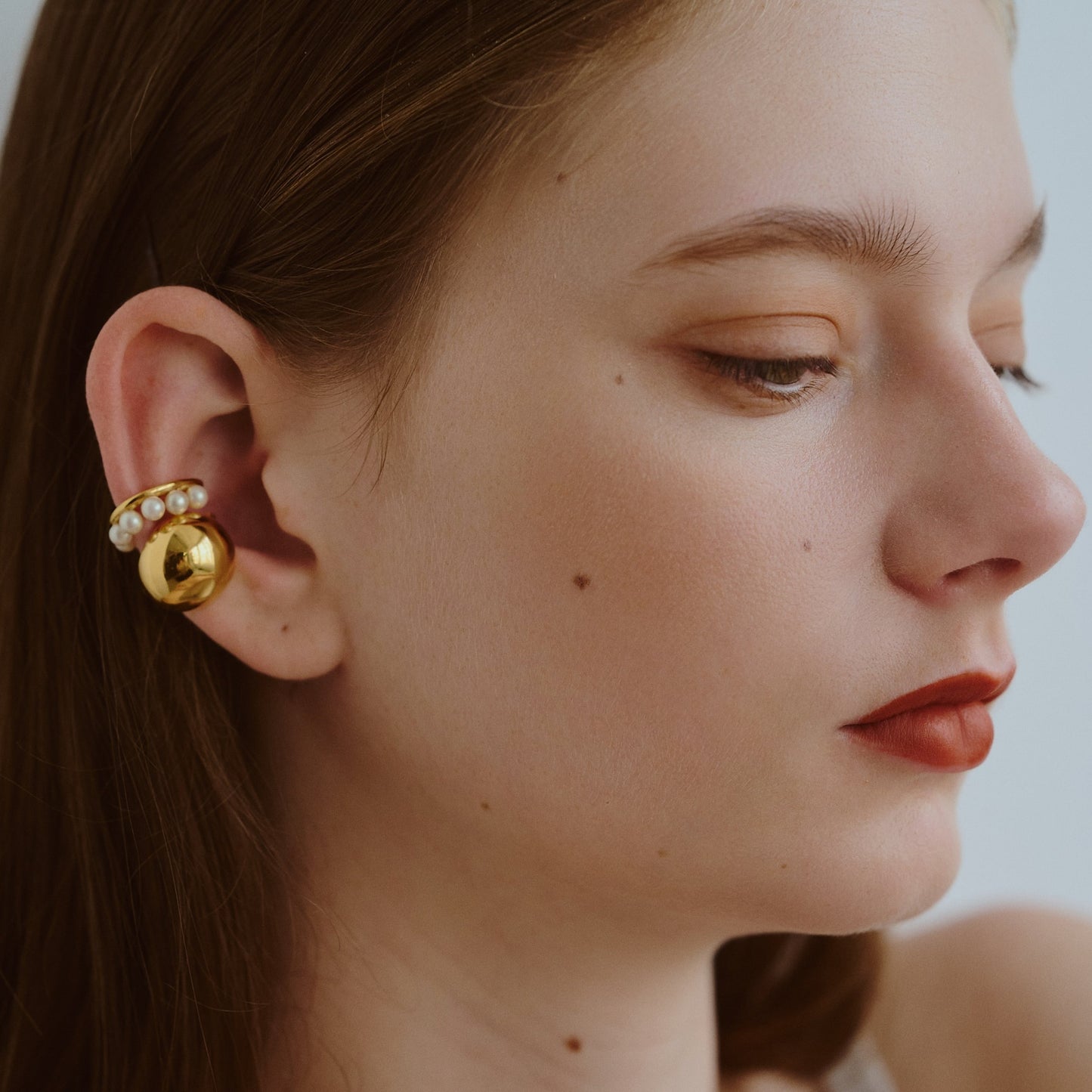 Orbit Pearl Ear Cuff (Siver)
