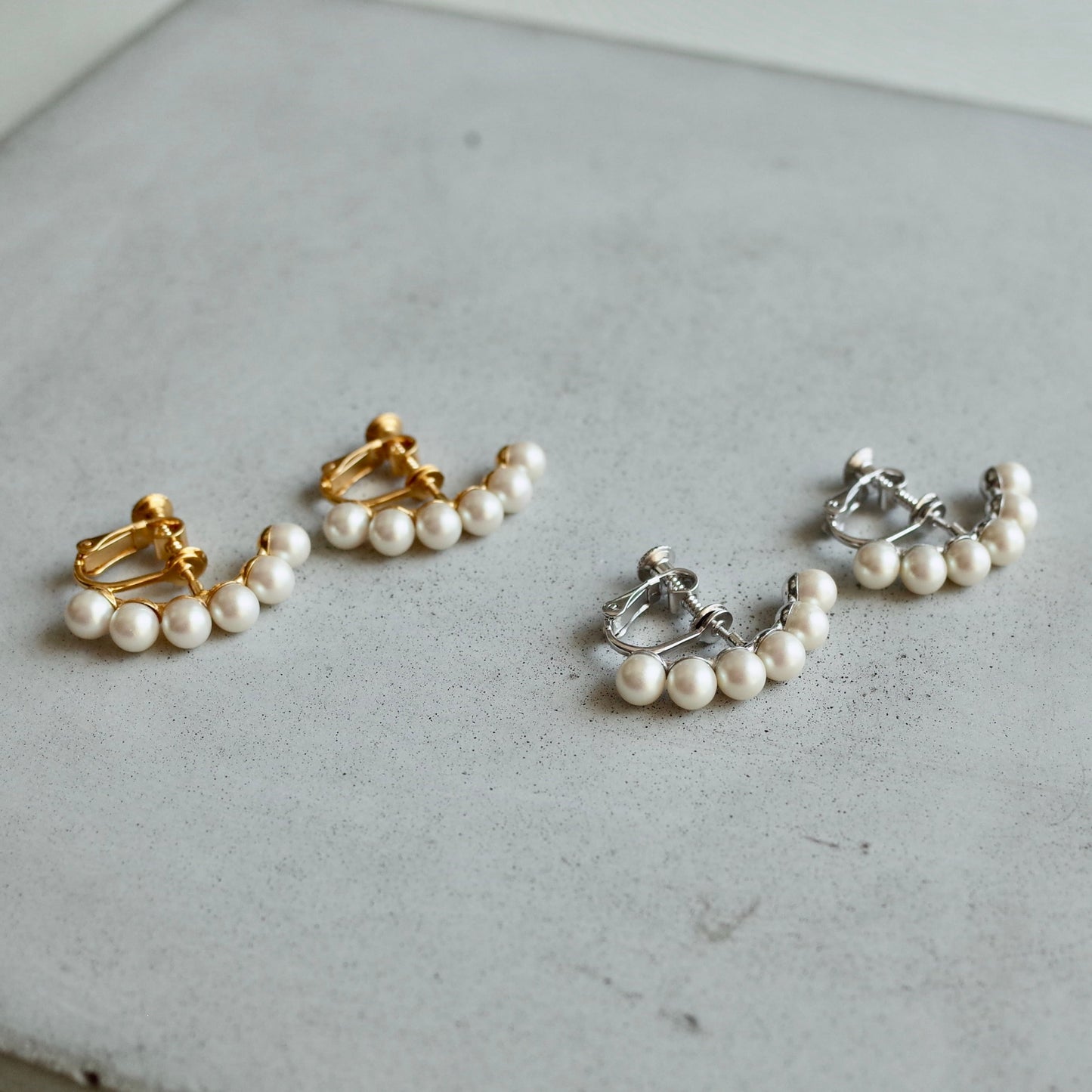 Crescent Pearl Earring