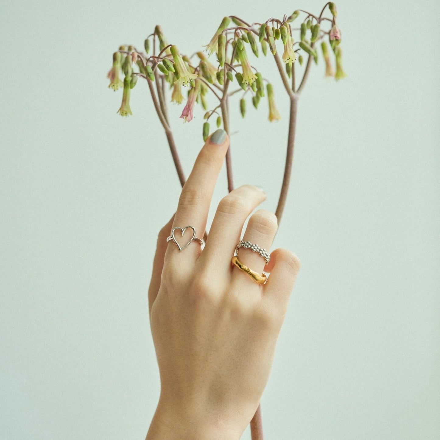 Asymmetry Heart Ring