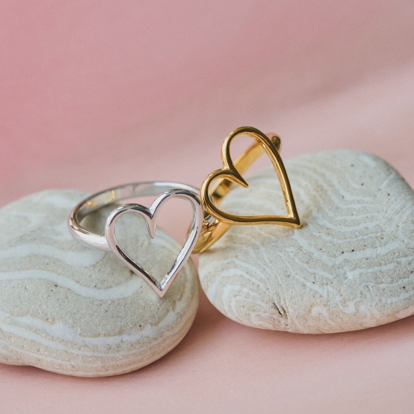 Asymmetry Heart Ring