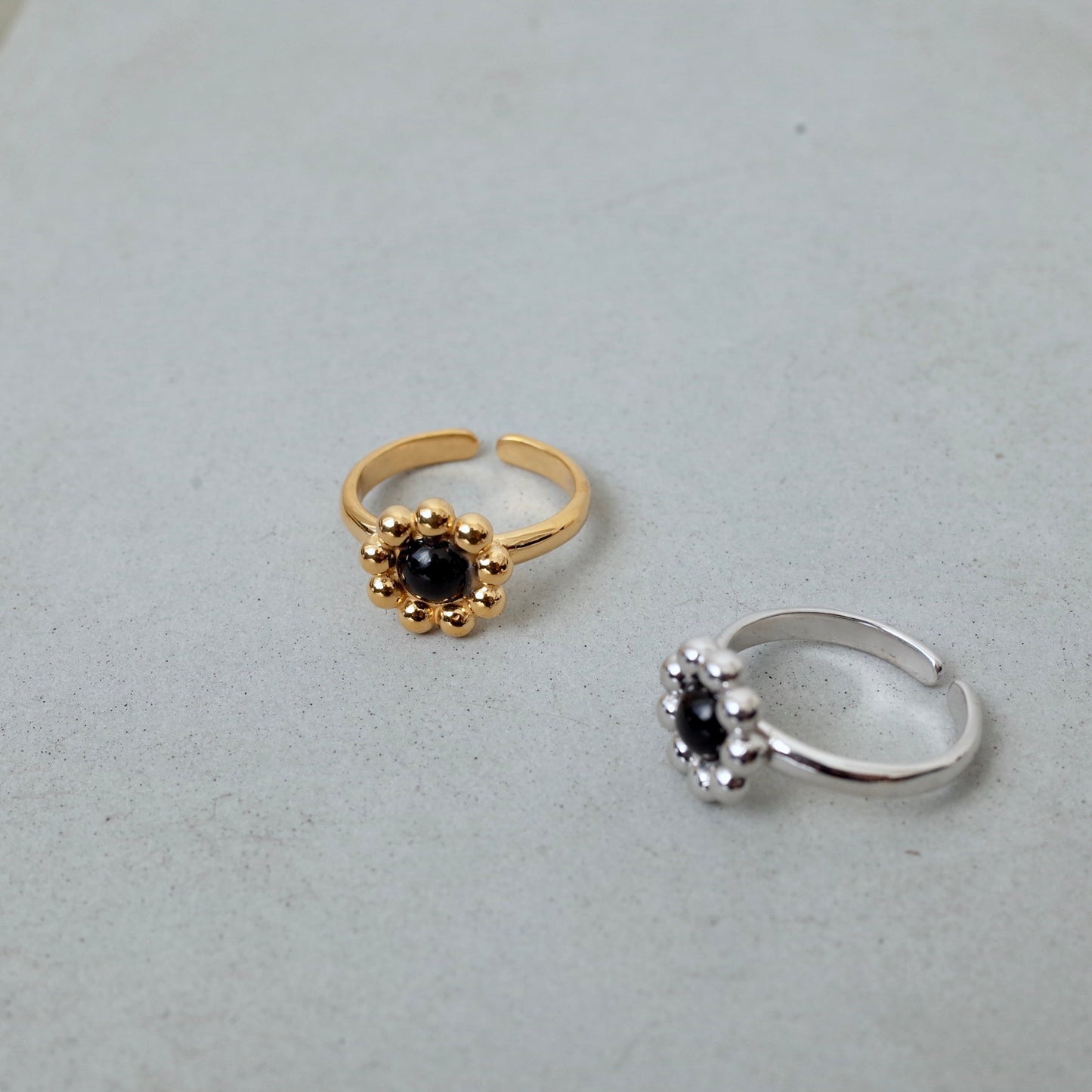 Small Flower Stone Ring