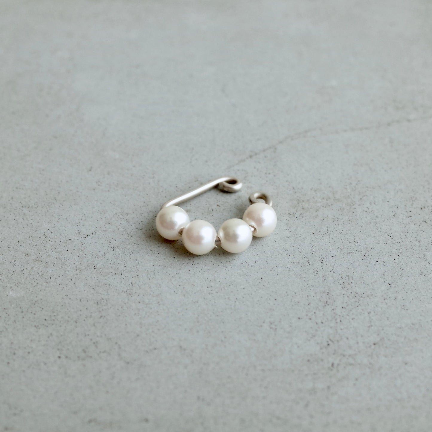 Small Crescent Pearl Ear Cuff