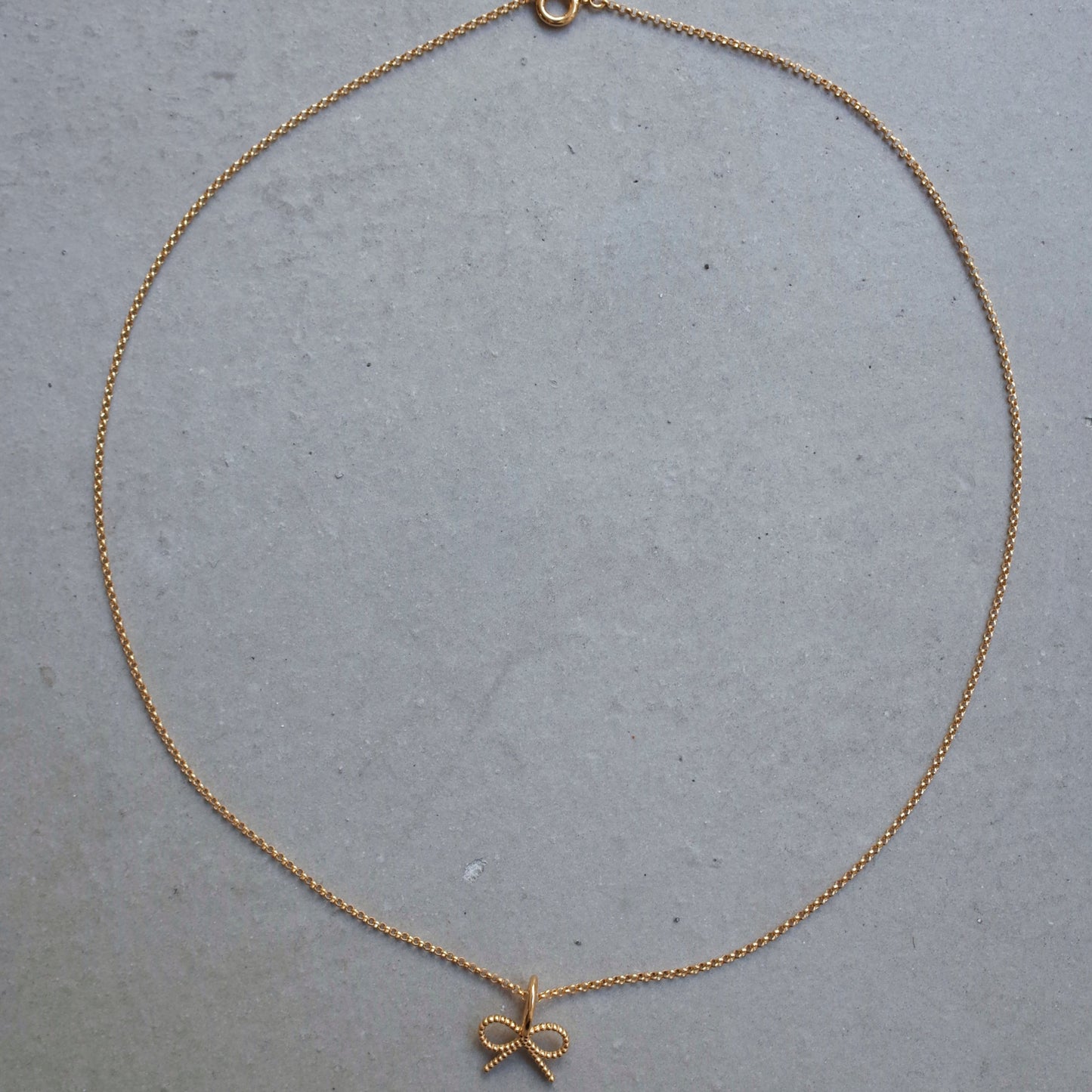 Ribbon Charm Pendant Necklace