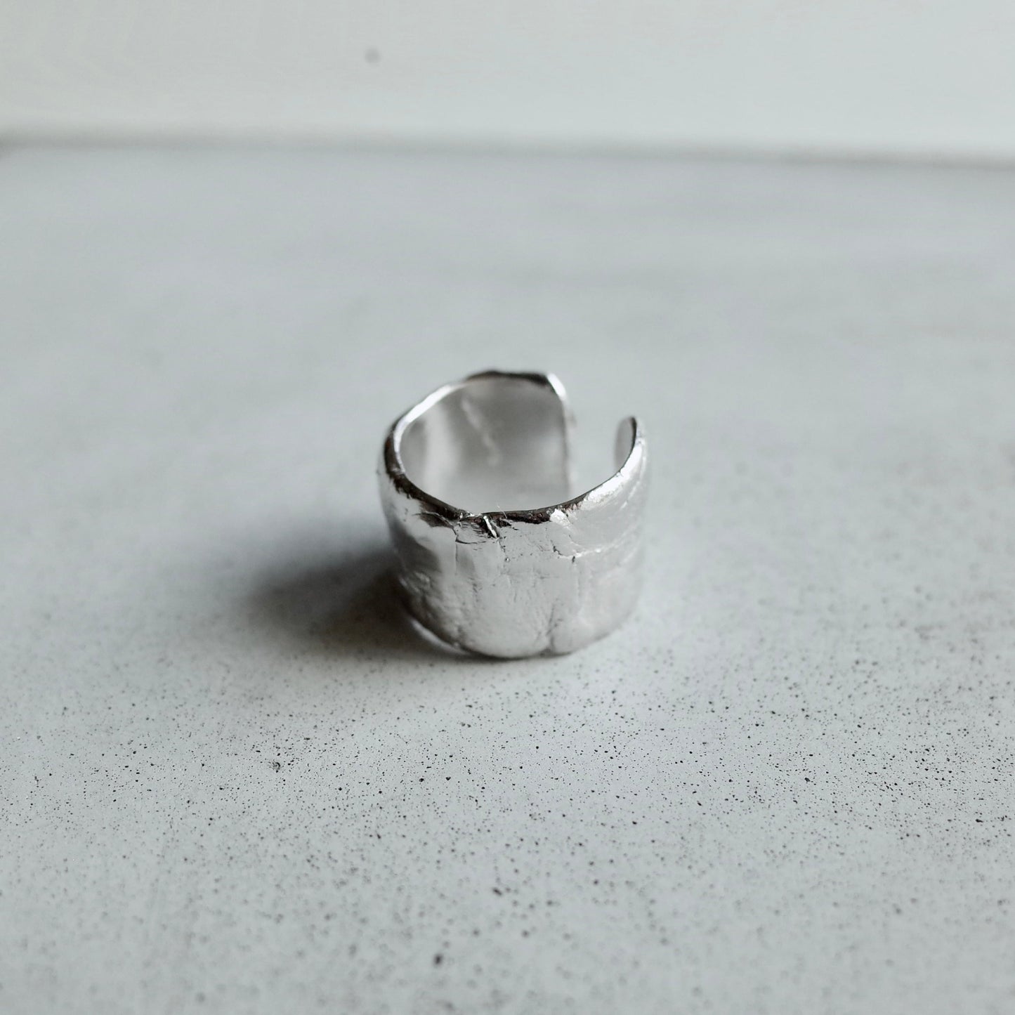 Wide Rough Plate Ring