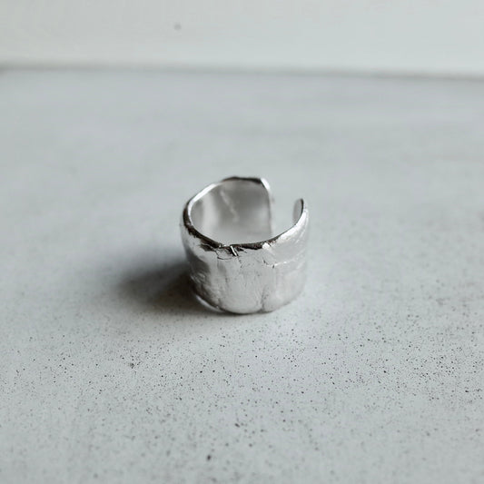 Wide Rough Plate Ring