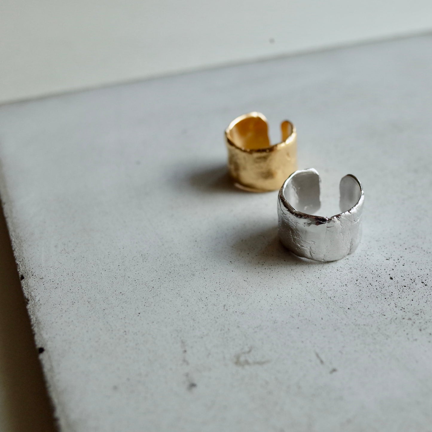 Wide Rough Plate Ring