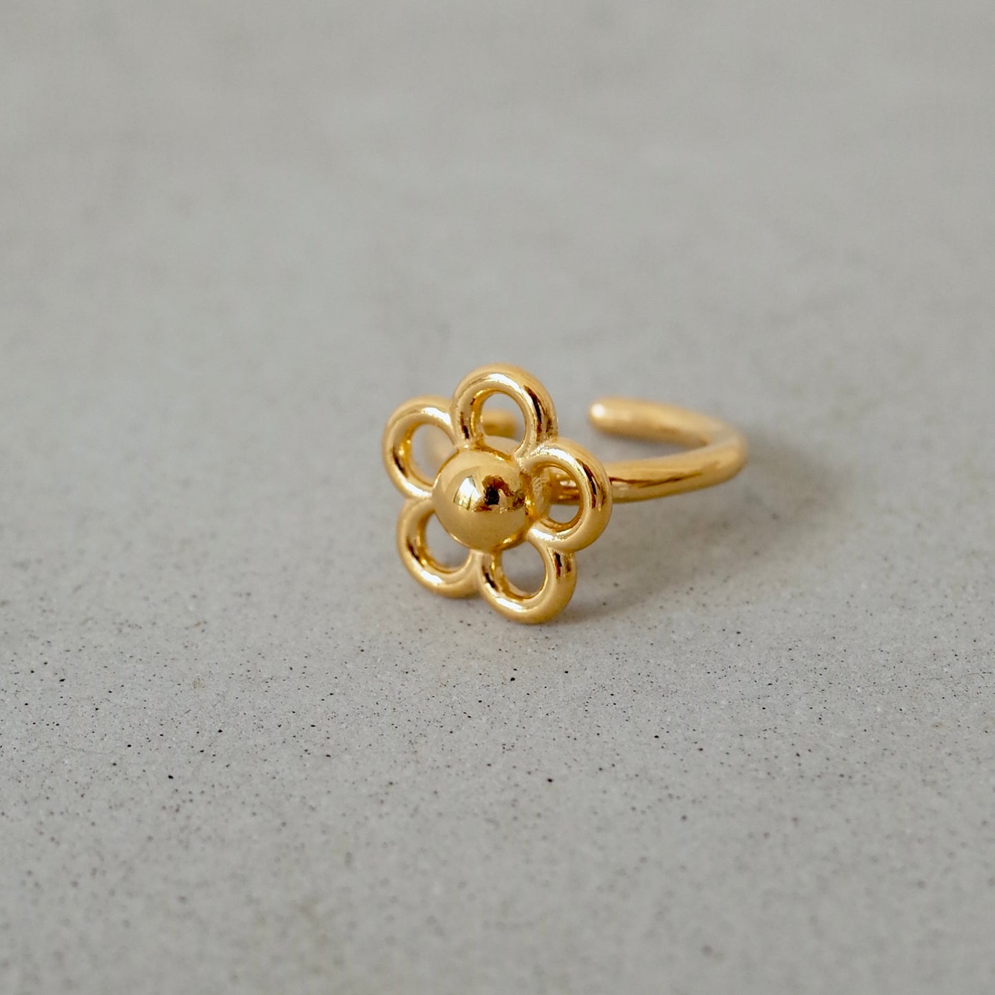 Openwork Flower Ear Cuff