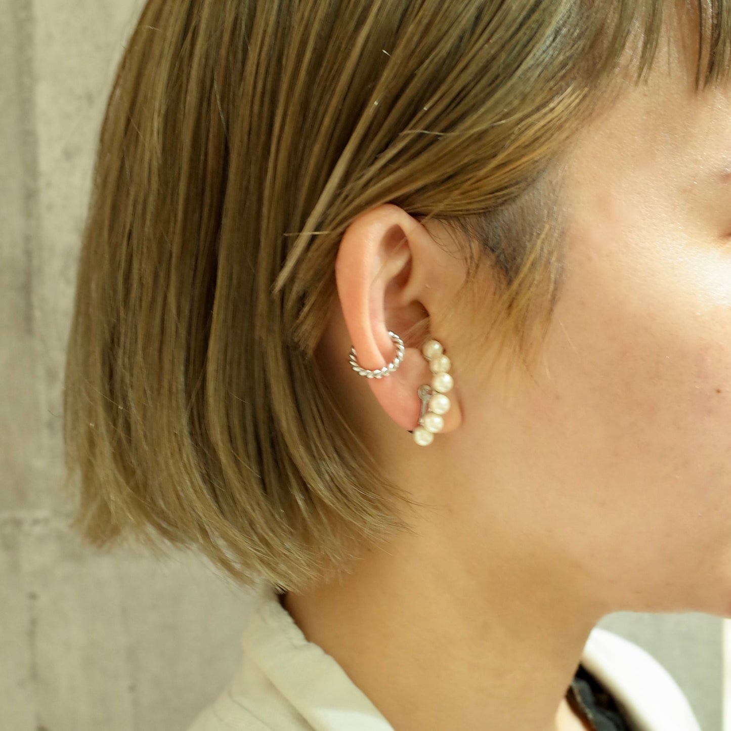 Crescent Pearl Earring