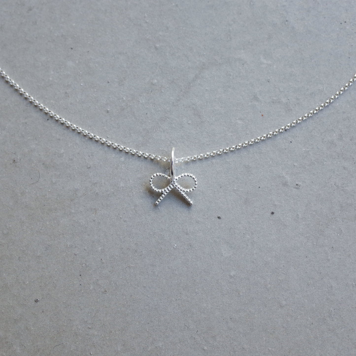 Ribbon Charm Pendant Necklace
