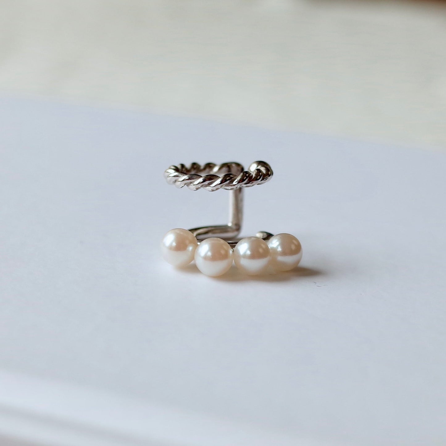 Quad Pearl&Twist Ear Cuff