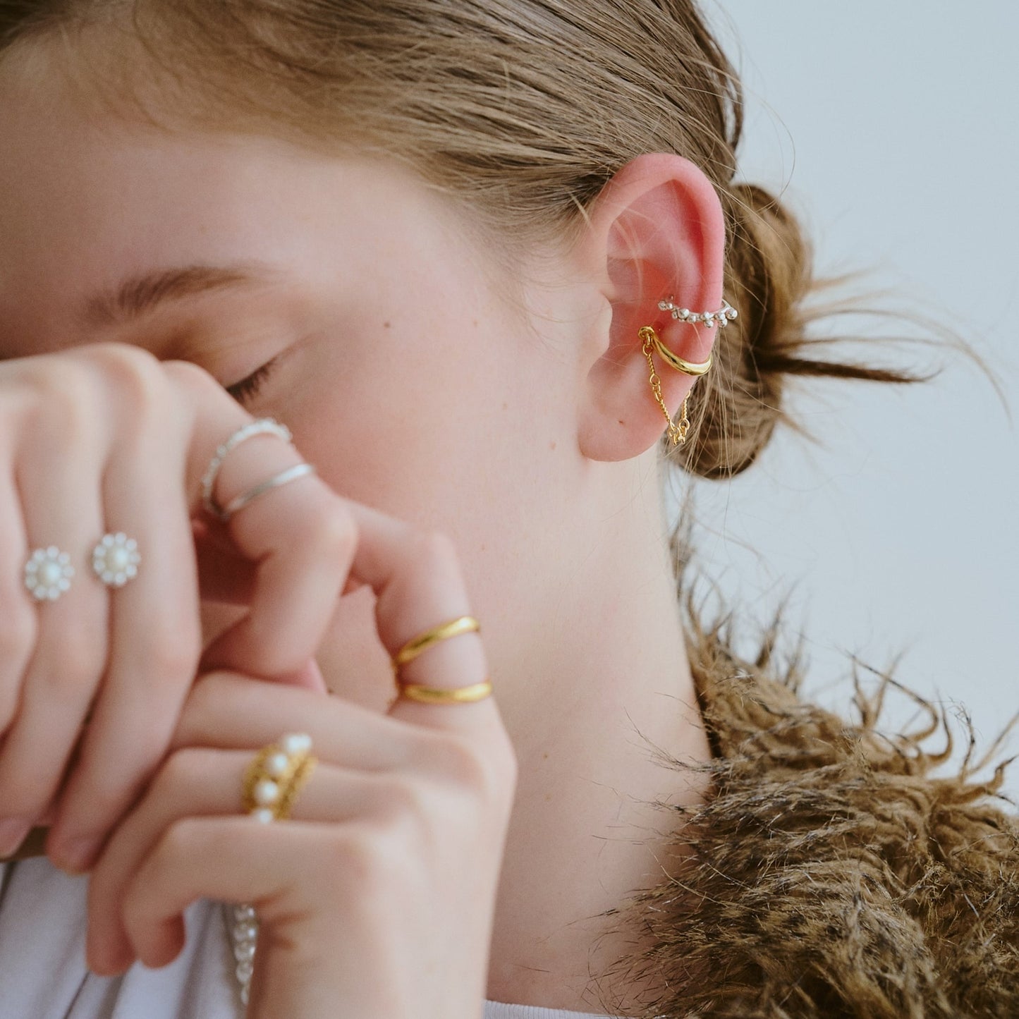 Flat AddChain Ear Cuff