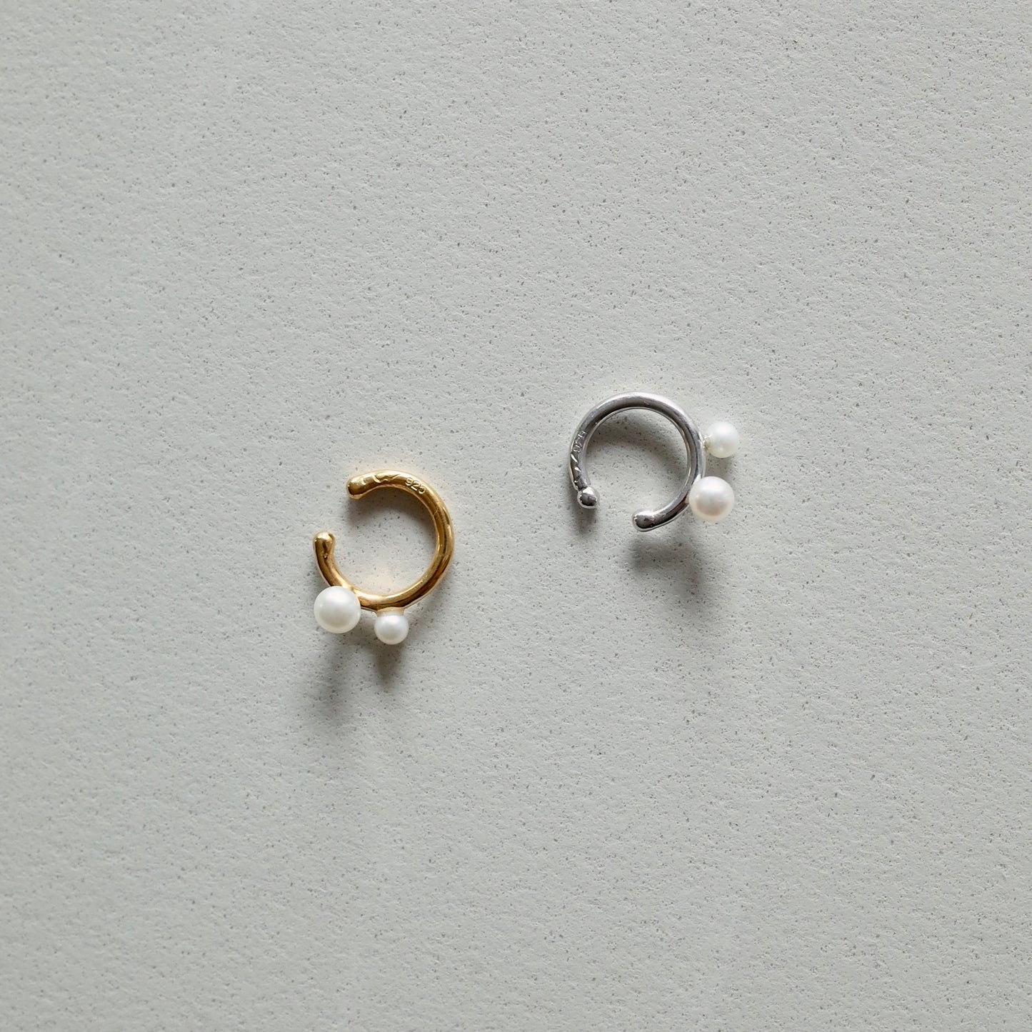 Double Pearl Ear Cuff