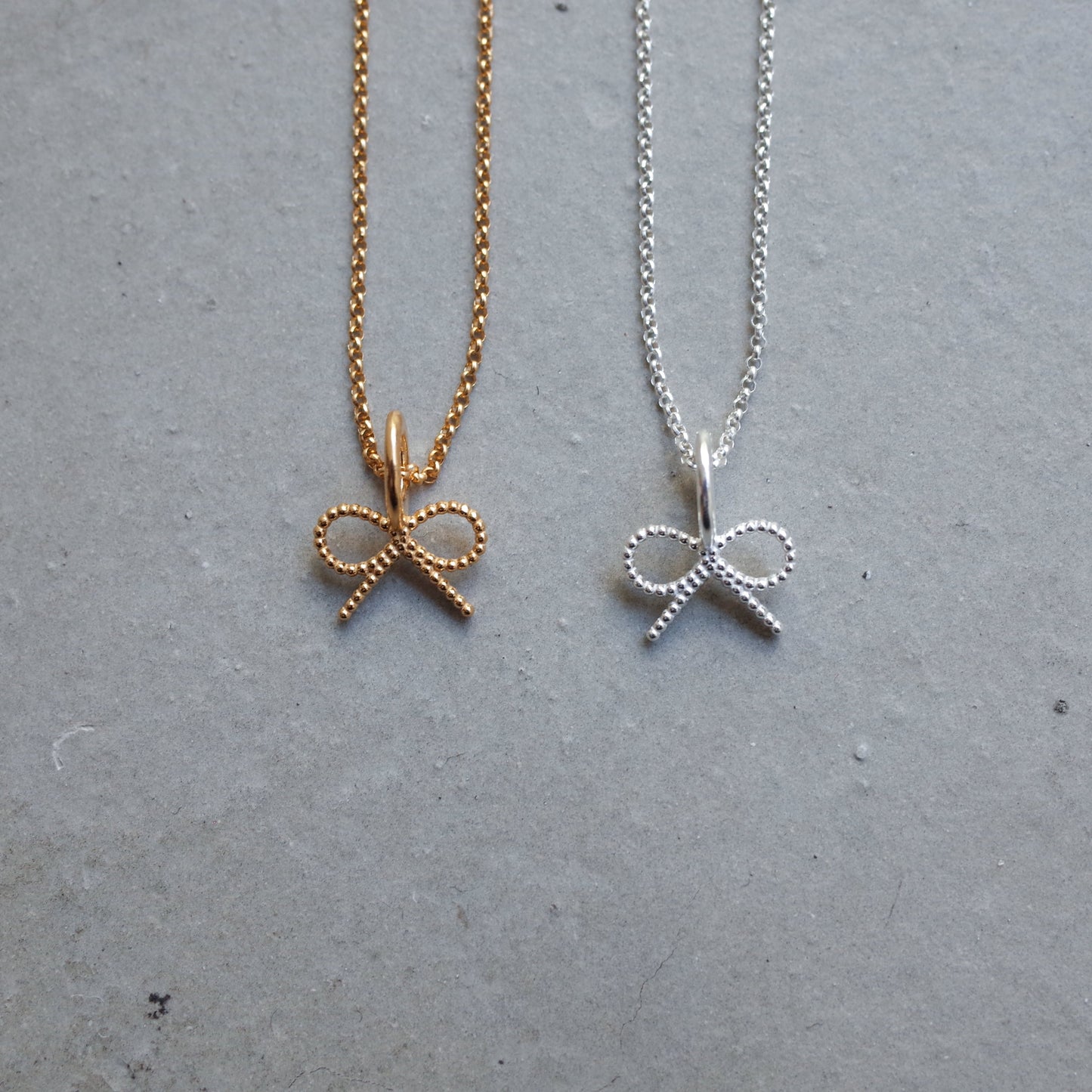 Ribbon Charm Pendant Necklace