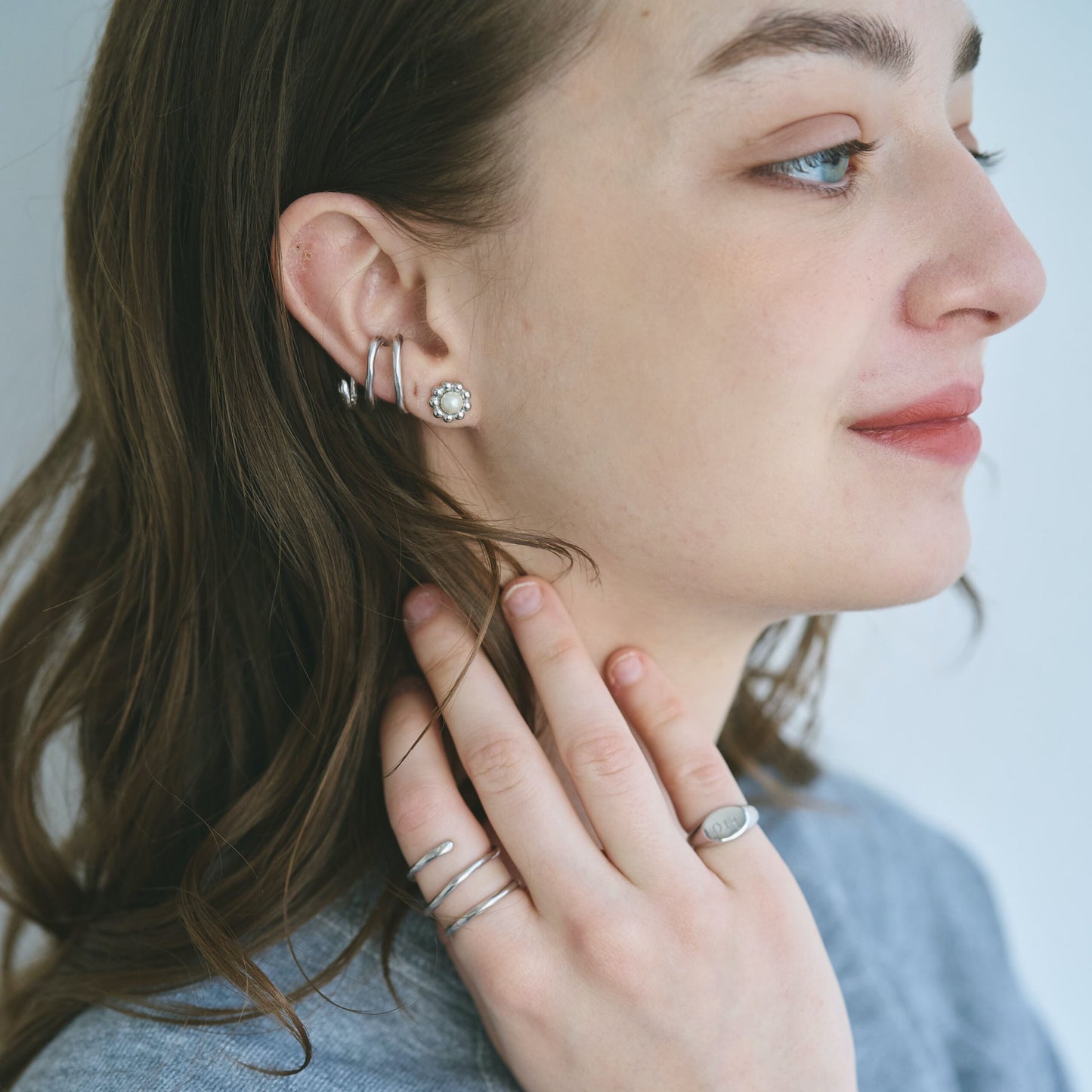 Flower Pearl Pierce