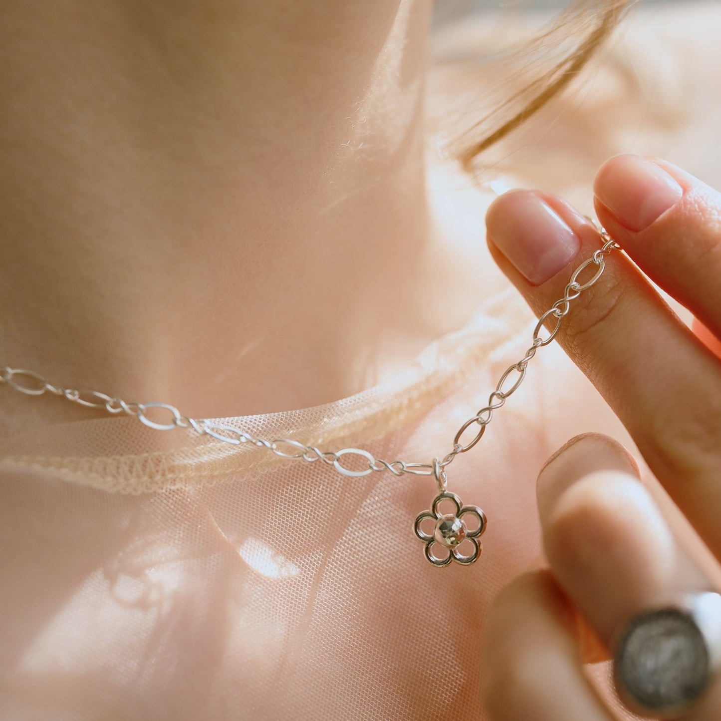 Openwork Flower Pendant