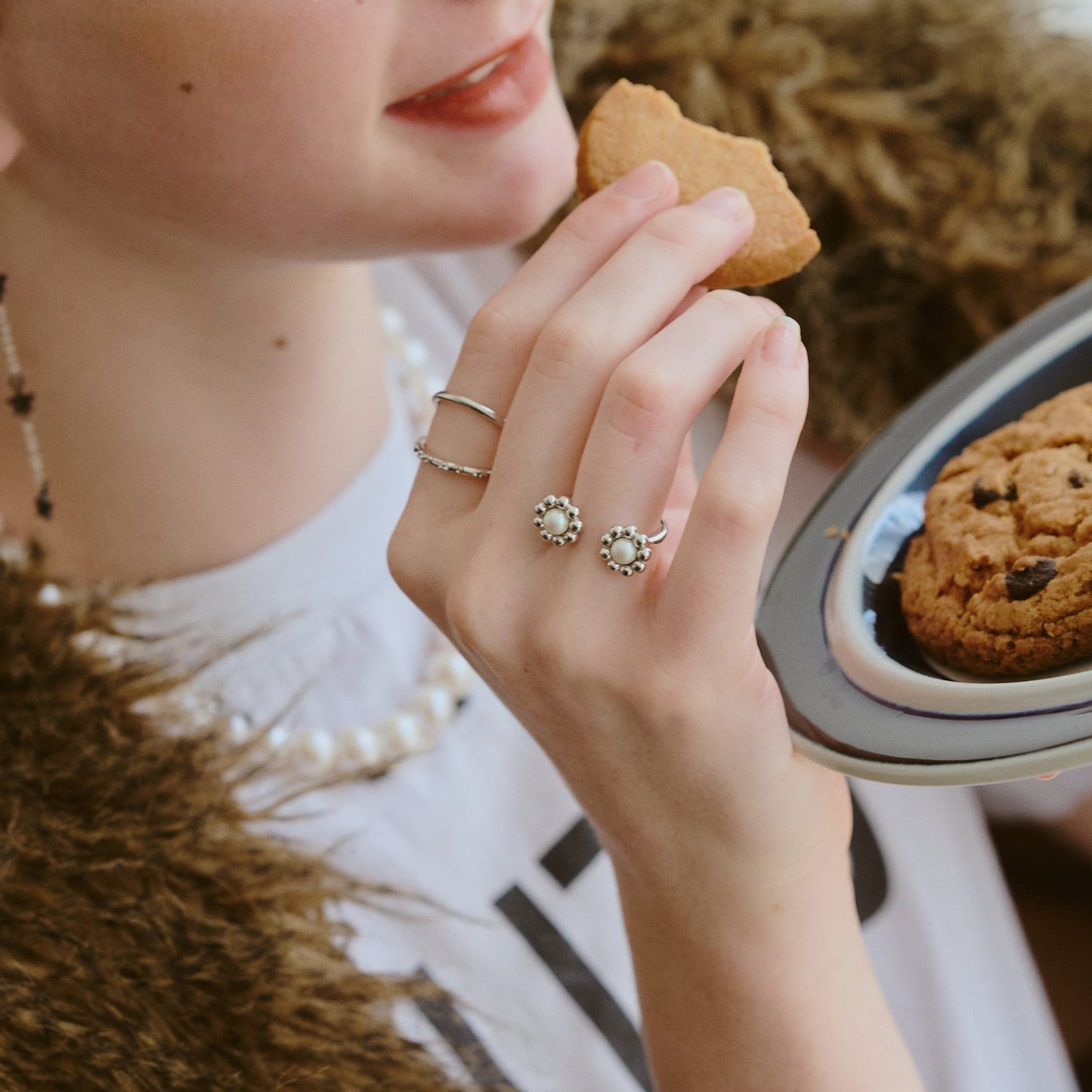 Flower Pearl Ring