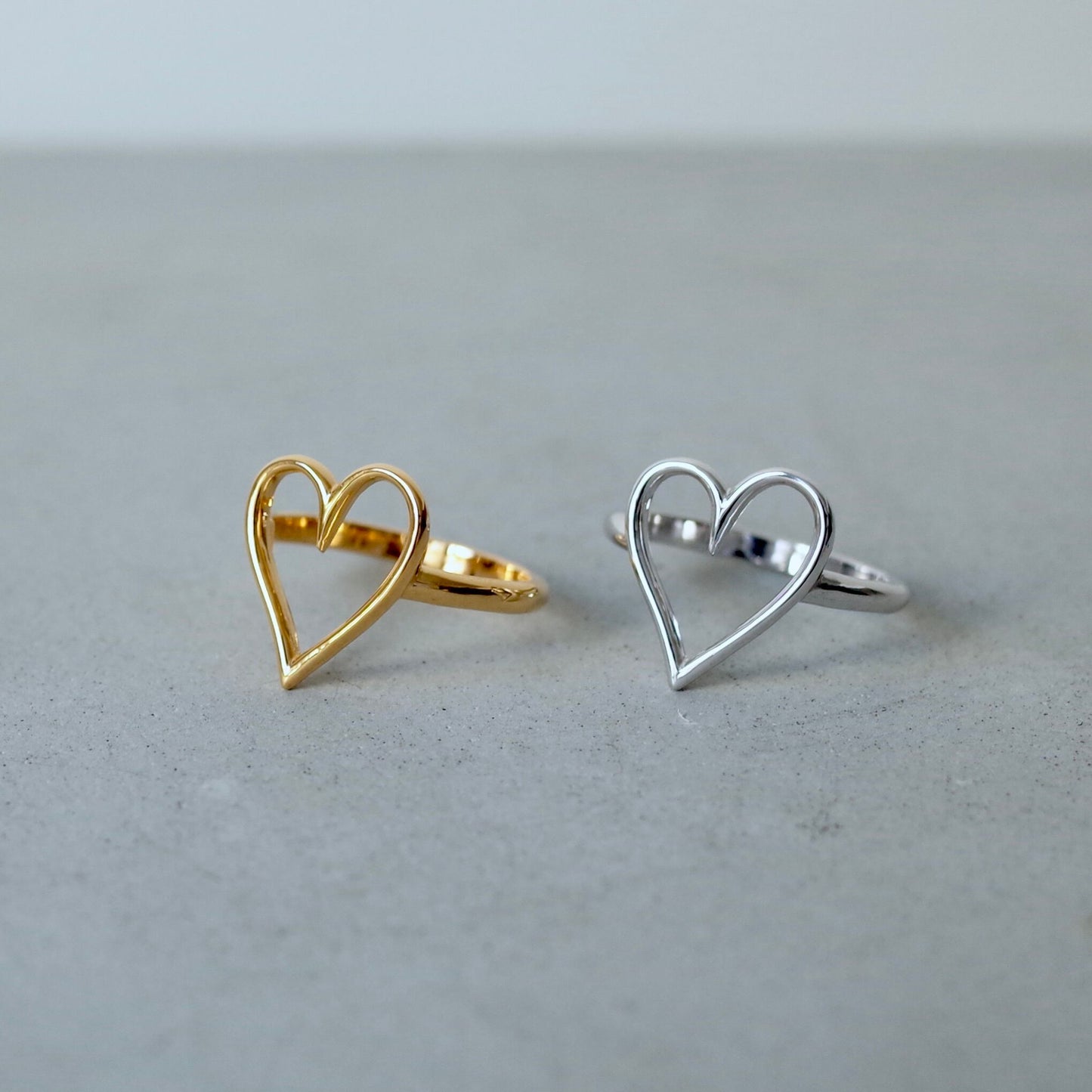 Asymmetry Heart Ring