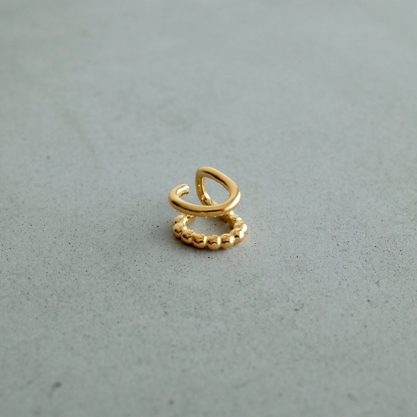 Double Helix Ball Ear Cuff