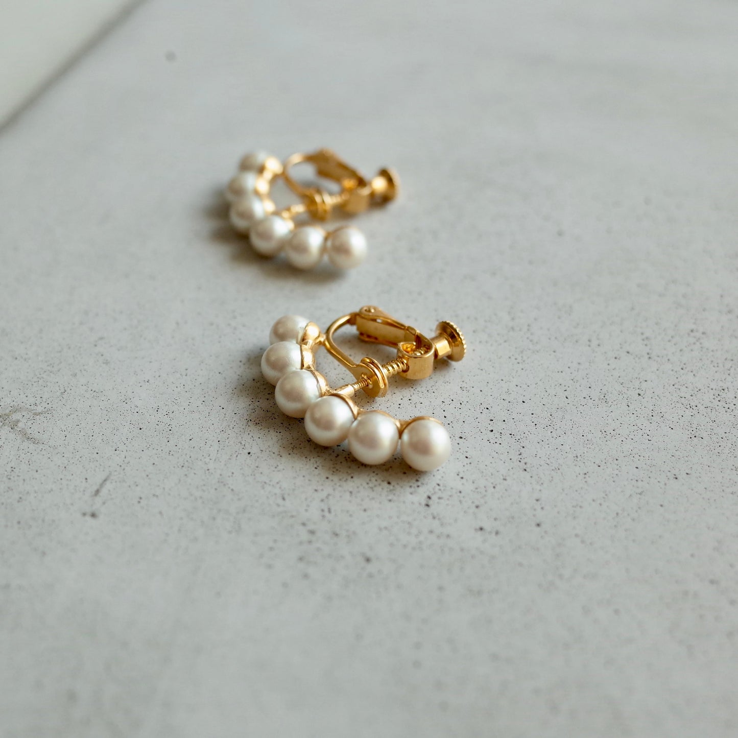 Crescent Pearl Earring