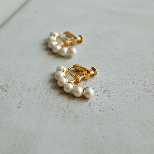 Crescent Pearl Earring