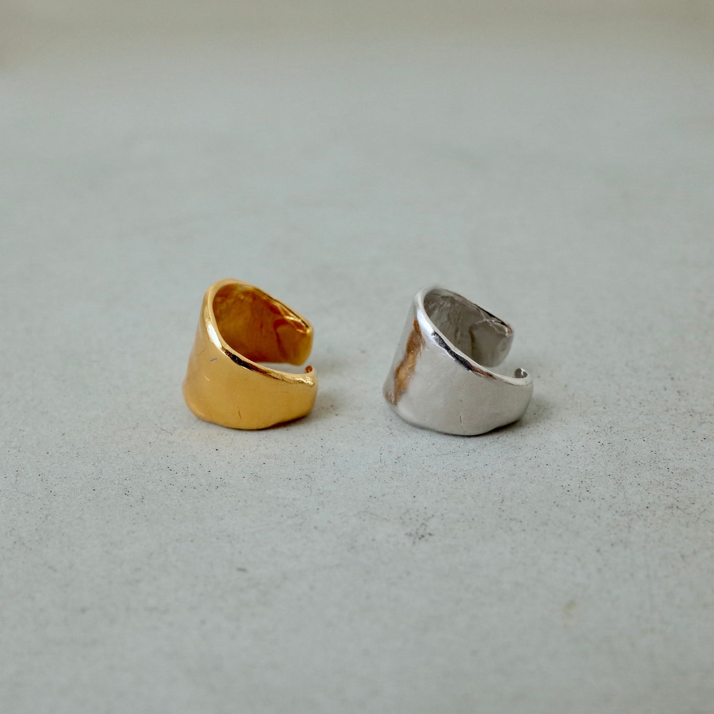 Wide Rough Plate Ear Cuff