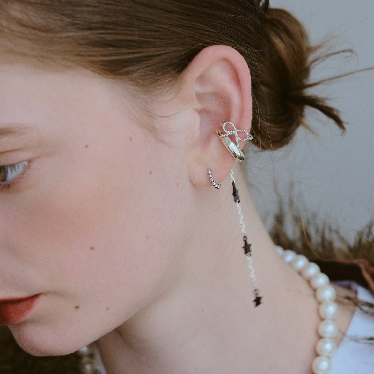 Drop Hang StarChain Ear Cuff