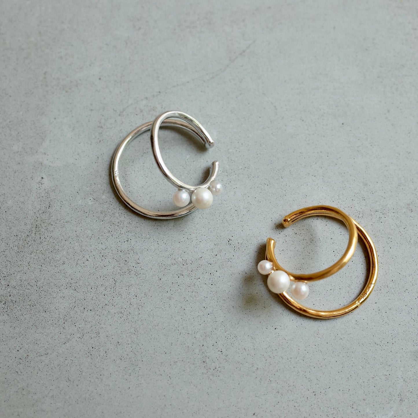 Two Strands Pearl Ear Cuff
