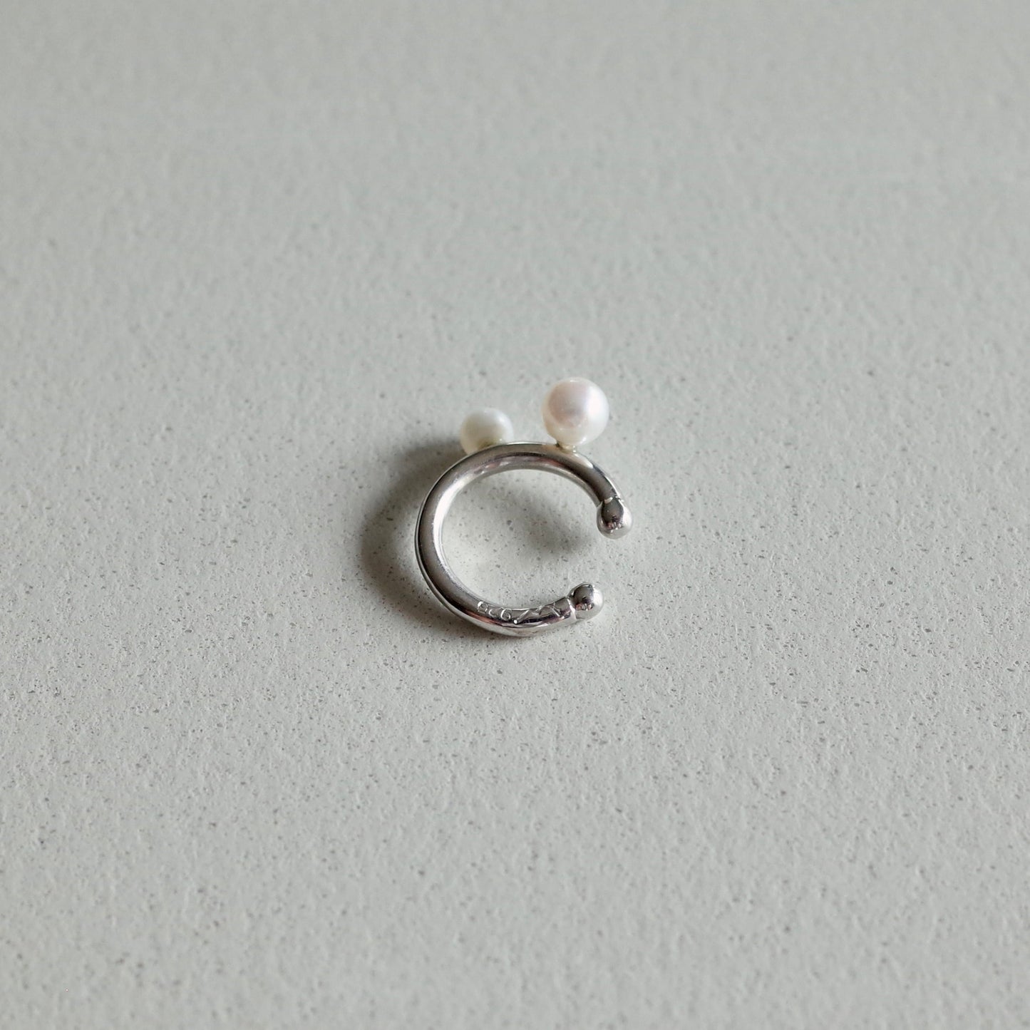 Double Pearl Ear Cuff