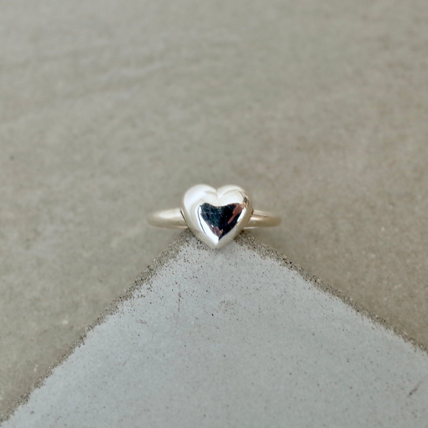 Small Round Heart Ring
