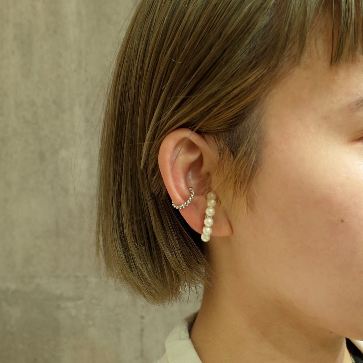 Crescent Pearl Earring