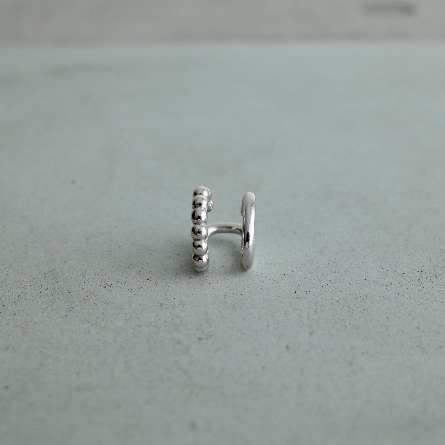 Double Helix Ball Ear Cuff
