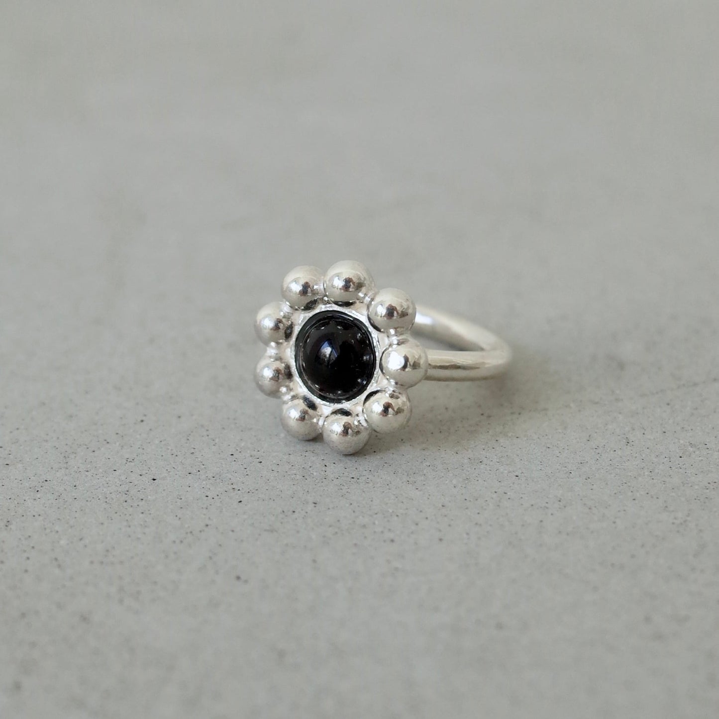 Flower Onyx Ear Cuff