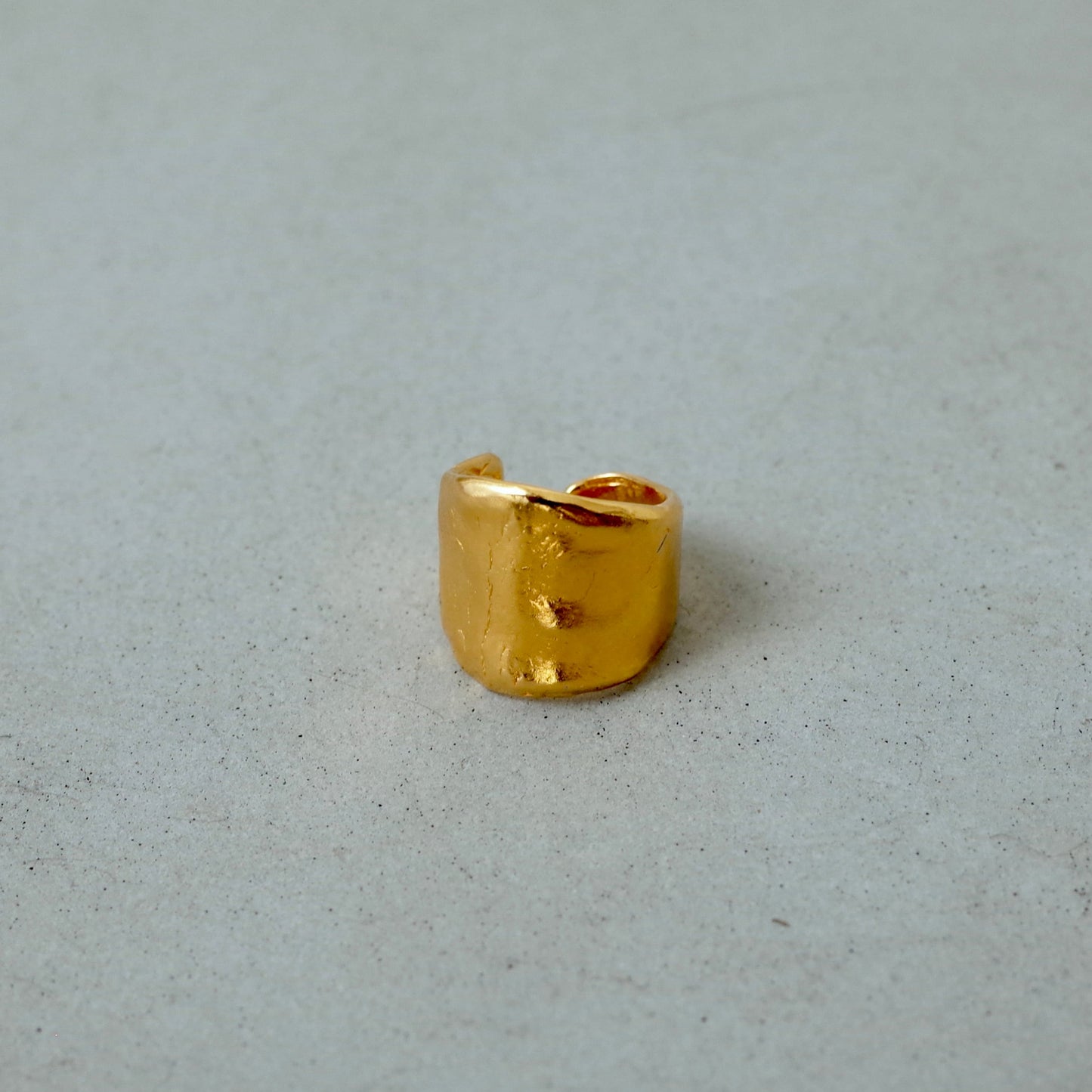 Wide Rough Plate Ear Cuff